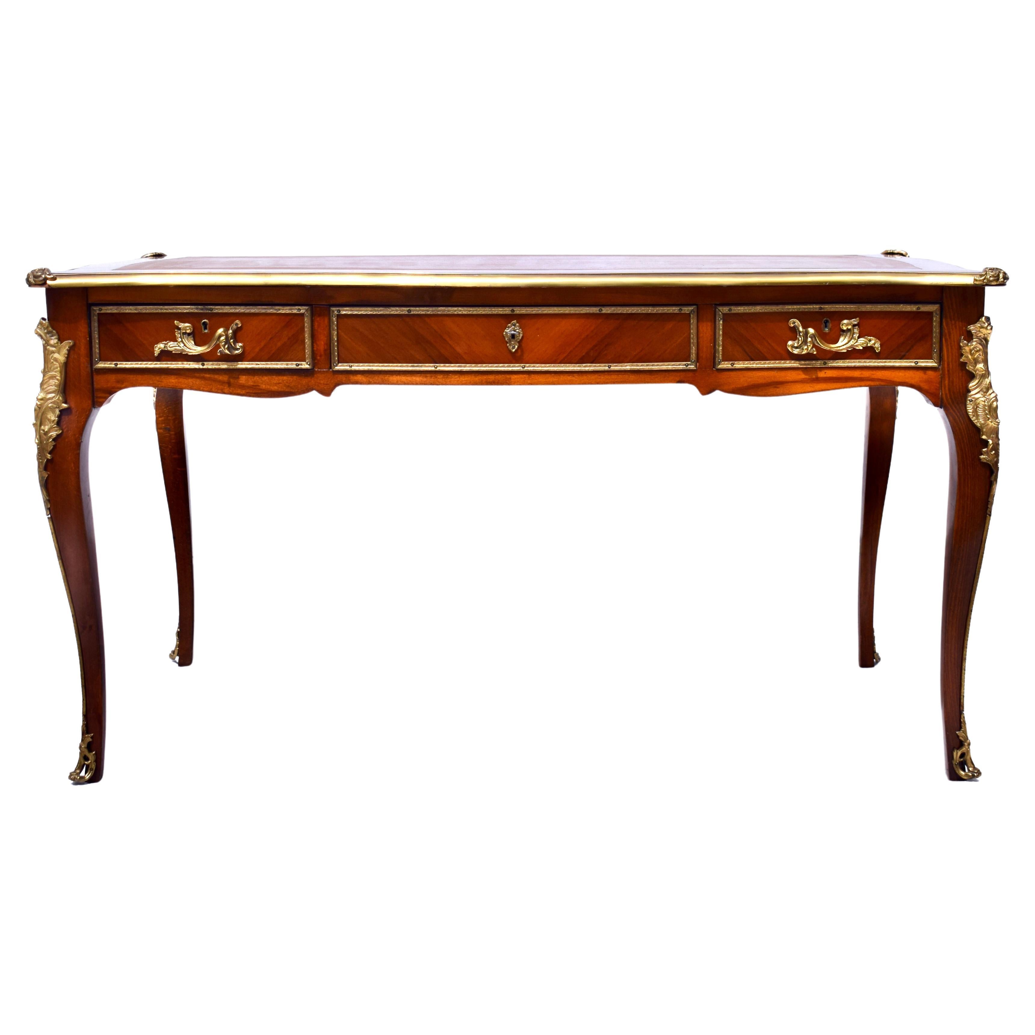 20th Century French Louis XV Style Bureau Plat For Sale