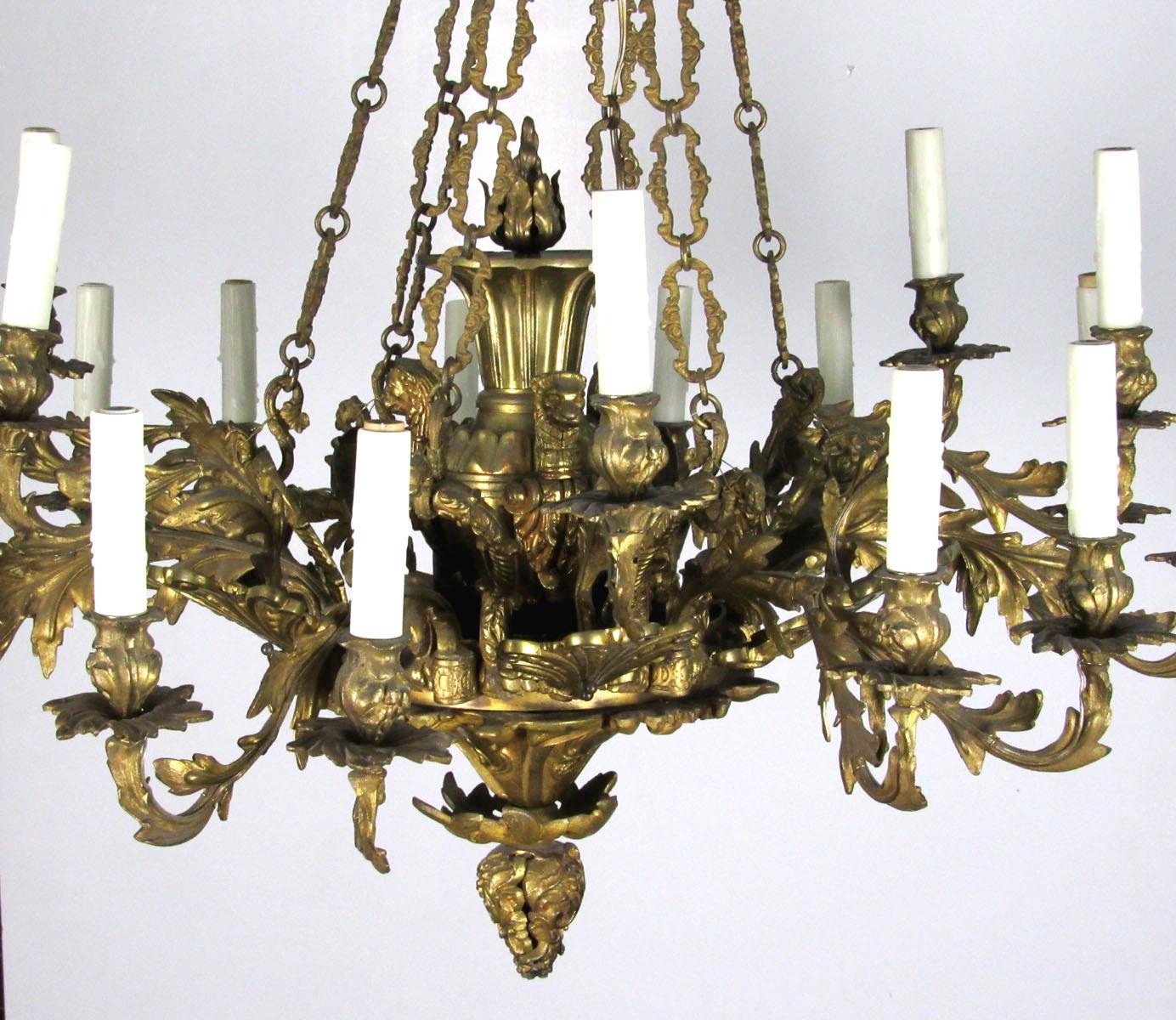 20th Century French Louis XV Style Chandelier In Excellent Condition In Dallas, TX