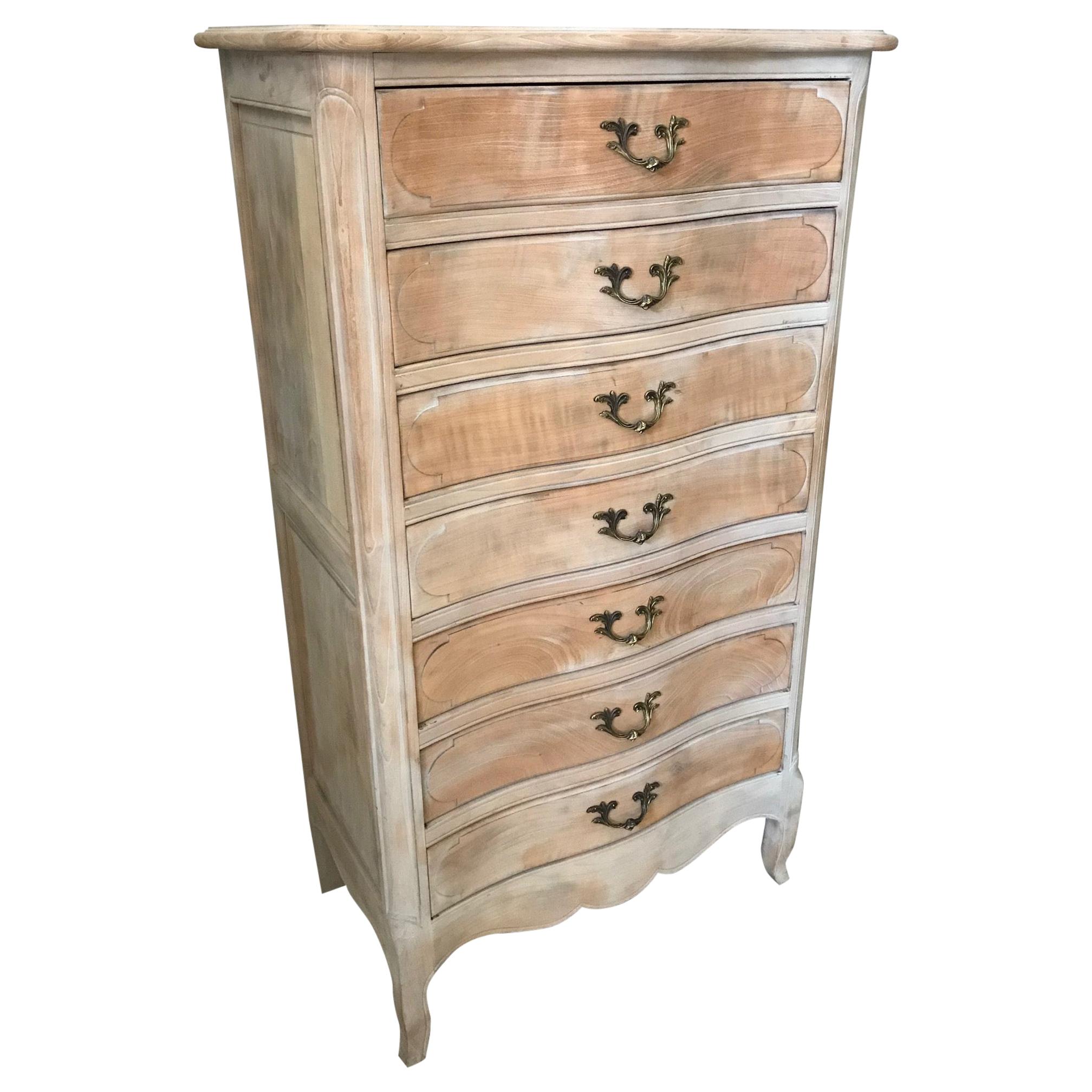20th Century French Louis XV Style Cherry Chest of Drawers, 1950s