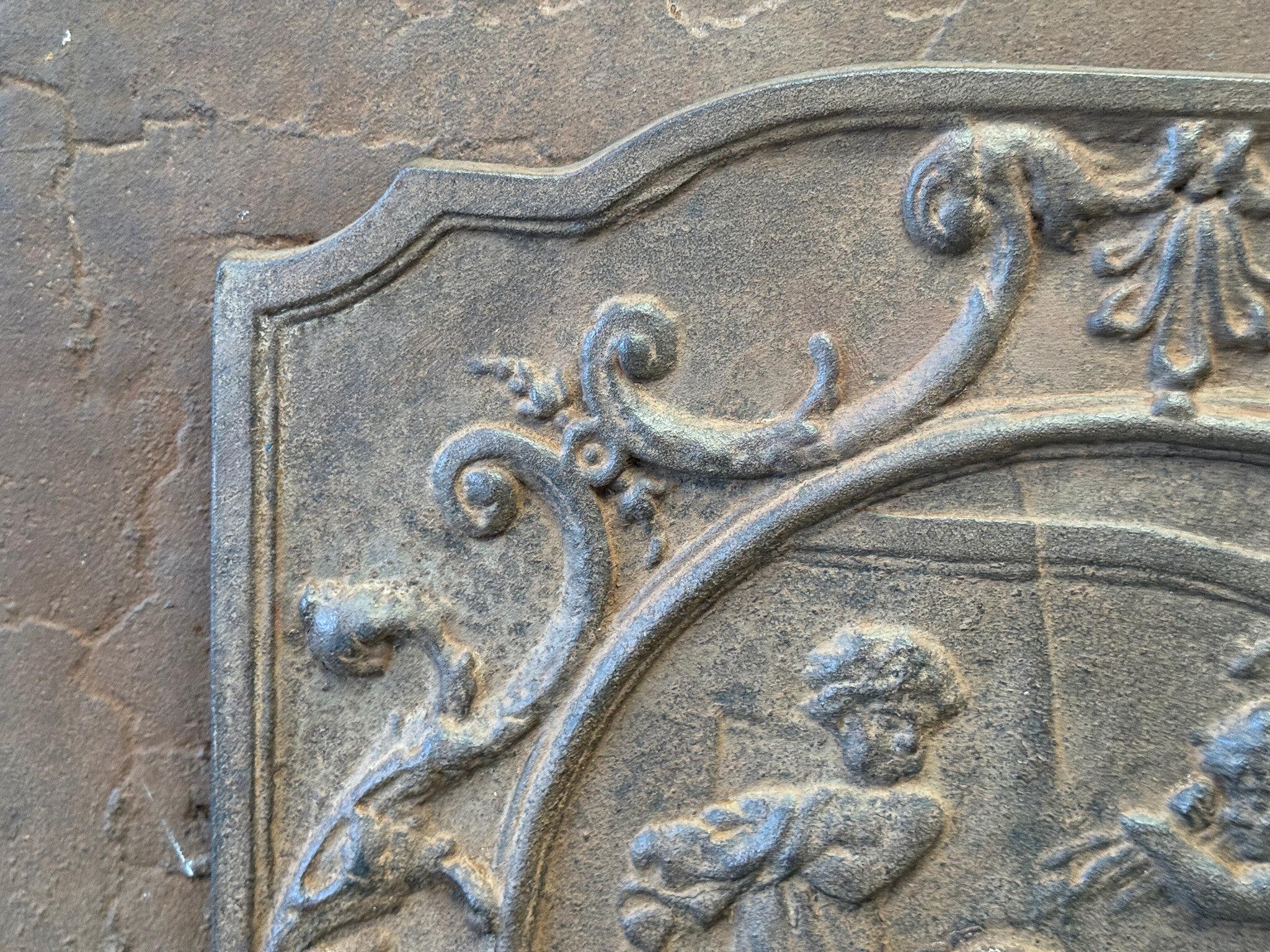 Ferro Piantana per caminetto francese del XX secolo in stile Luigi XV in vendita