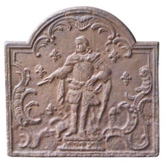 Plaque de cheminée / crédence française du 20ème siècle de style Louis XV
