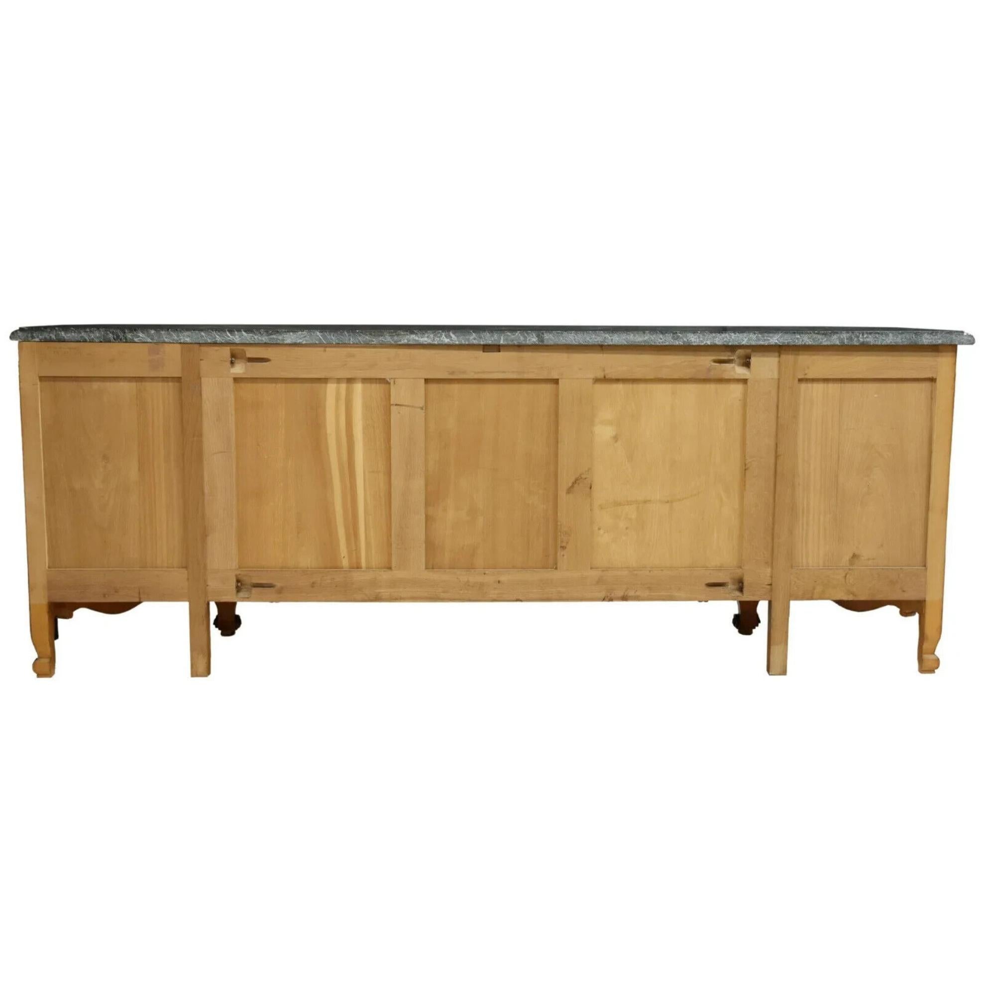 20th Century French Louis XV Style, Fruitwood, Marble Top, Shell Sideboard 3