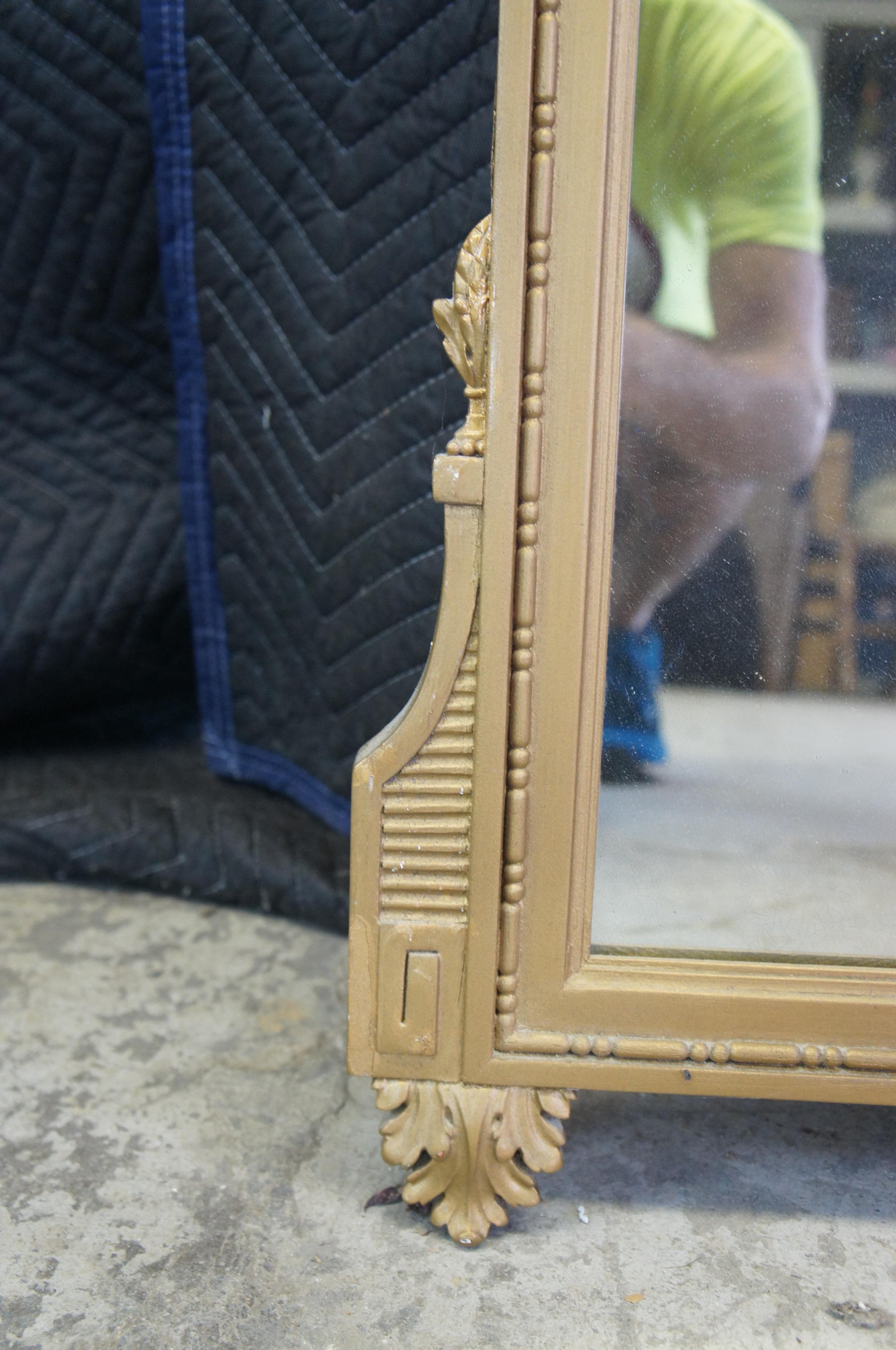 20th Century French Louis XV Style Gold Over Mantel Wall Hanging Mirror 5