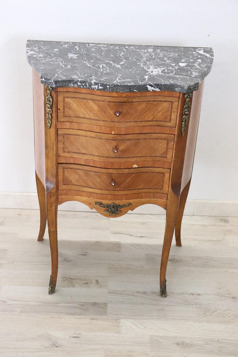 20th Century French Louis Xv Style Inlaid Wood Small Dresser With