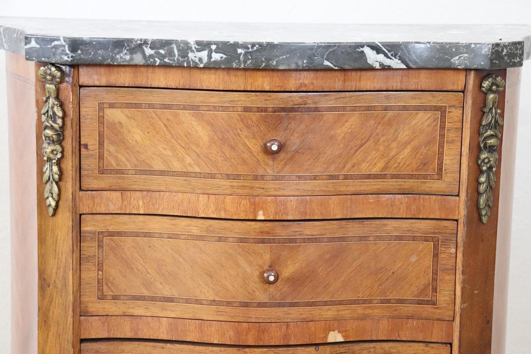 20th Century French Louis Xv Style Inlaid Wood Small Dresser With