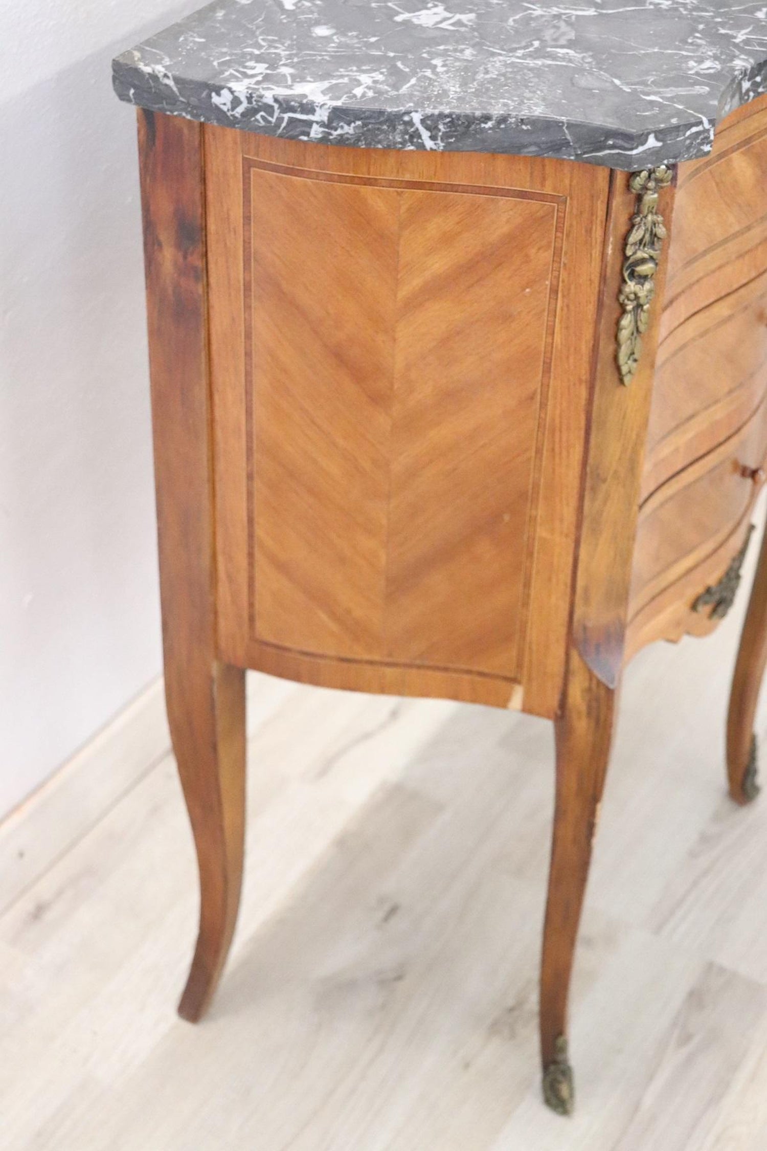 20th Century French Louis Xv Style Inlaid Wood Small Dresser With