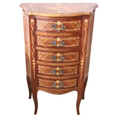 20th Century French Louis XV Style Inlay Wood Chest or Dresser