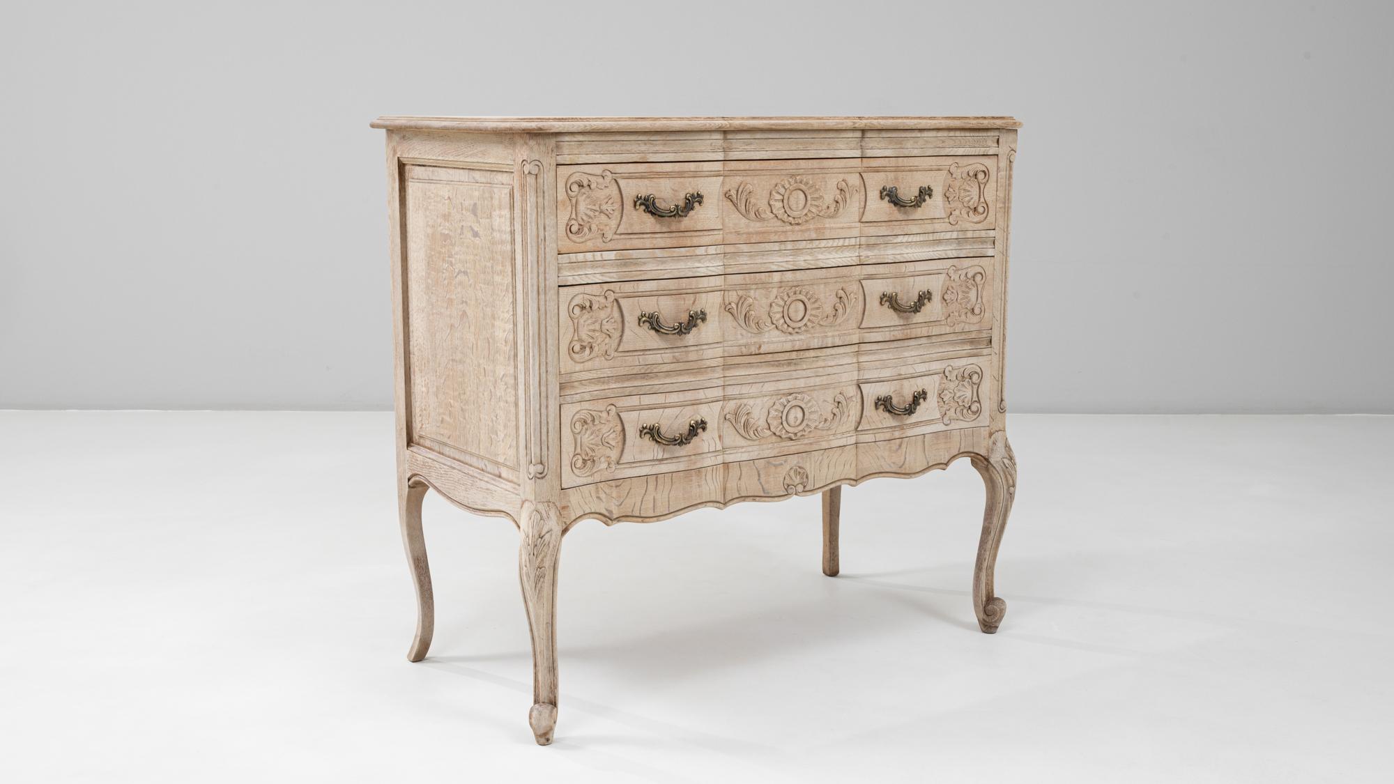 Cassettiera francese del XX secolo in stile Luigi XV di Oak in vendita 4