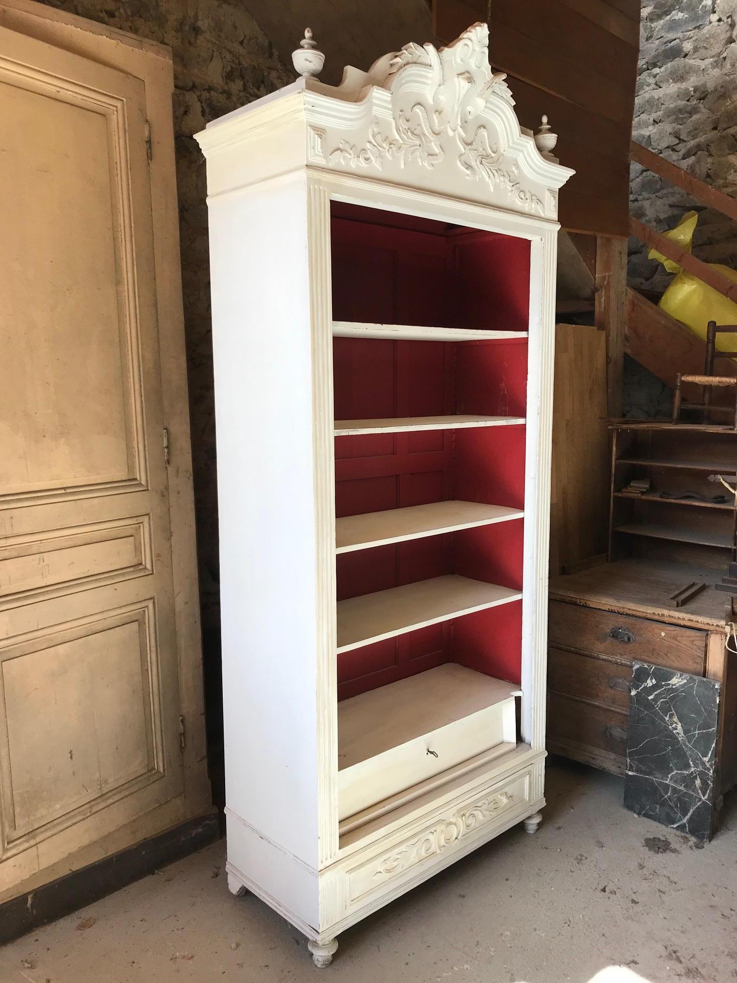 20th Century French Louis XV Style Painted Armoire, 1920s 4