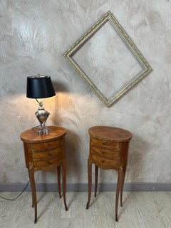 20th century French Louis XV Style Pair of Bedside Tables, 1950s
