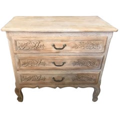20th Century French Louis XV Style Pickled Commode