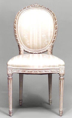 4 French Louis XVI Bleached Side Chairs