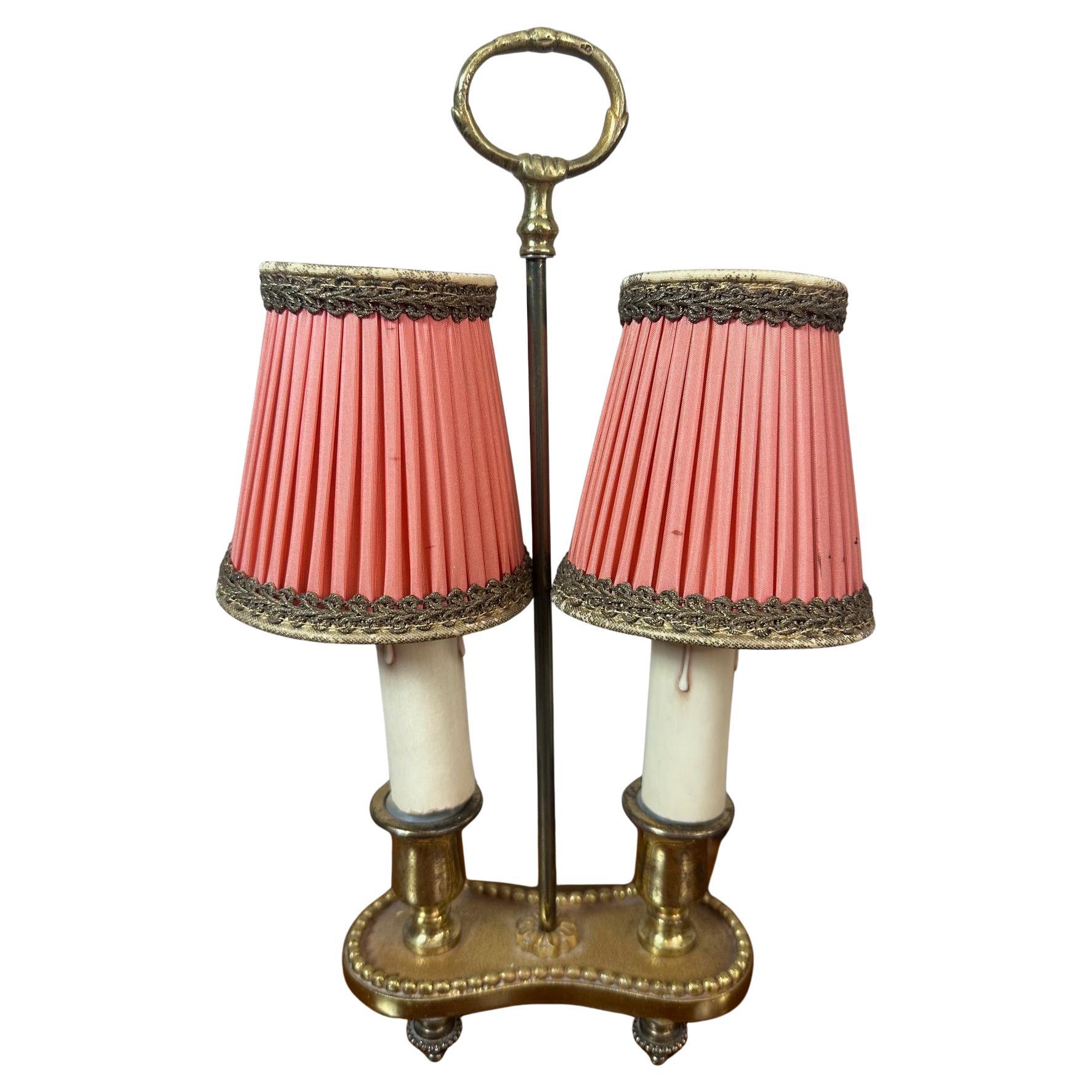 20th century French Louis XVI style Bouillotte Dual Lamp, 1950s