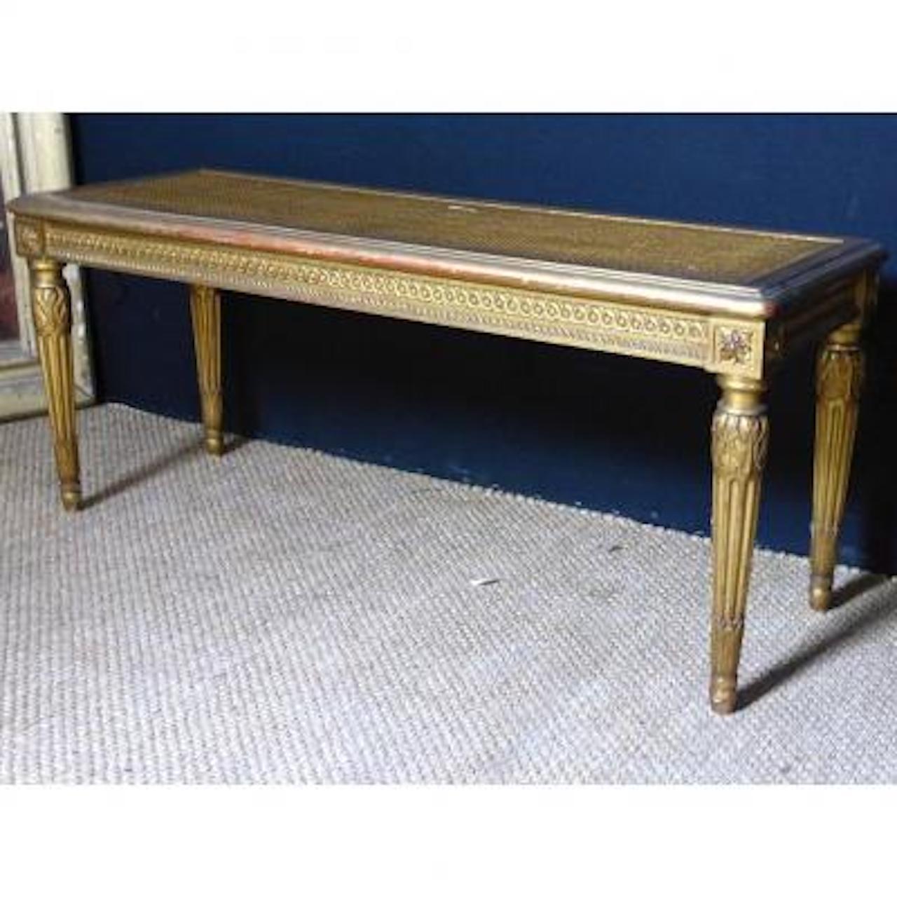 Early 20th Century 20th Century French Louis XVI Style Caned Bench