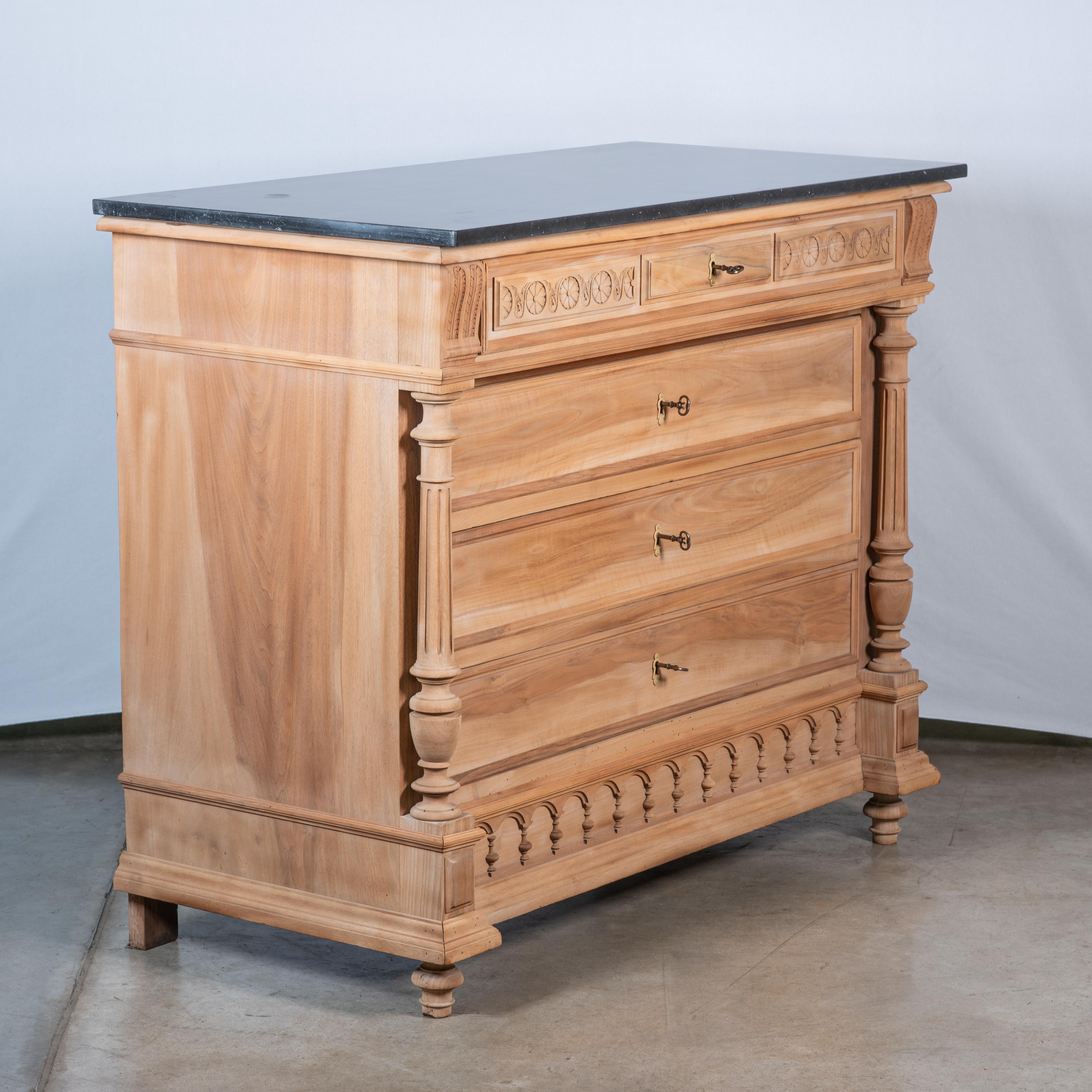 Carved 20th Century French Louis XVI Style Commode For Sale
