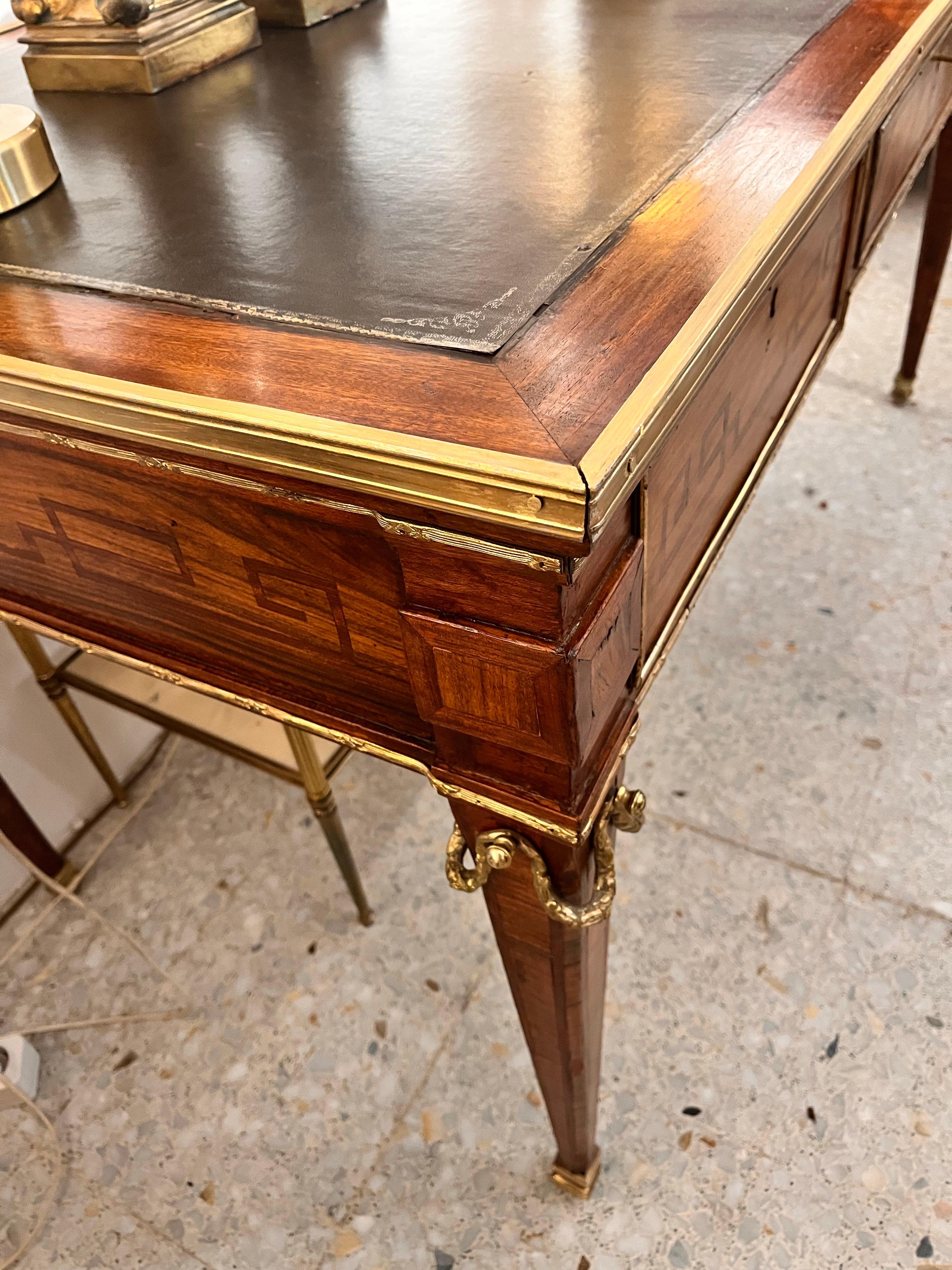 Escritorio Francés Estilo Luis XVI Siglo XX  Mesa Marquetería en venta