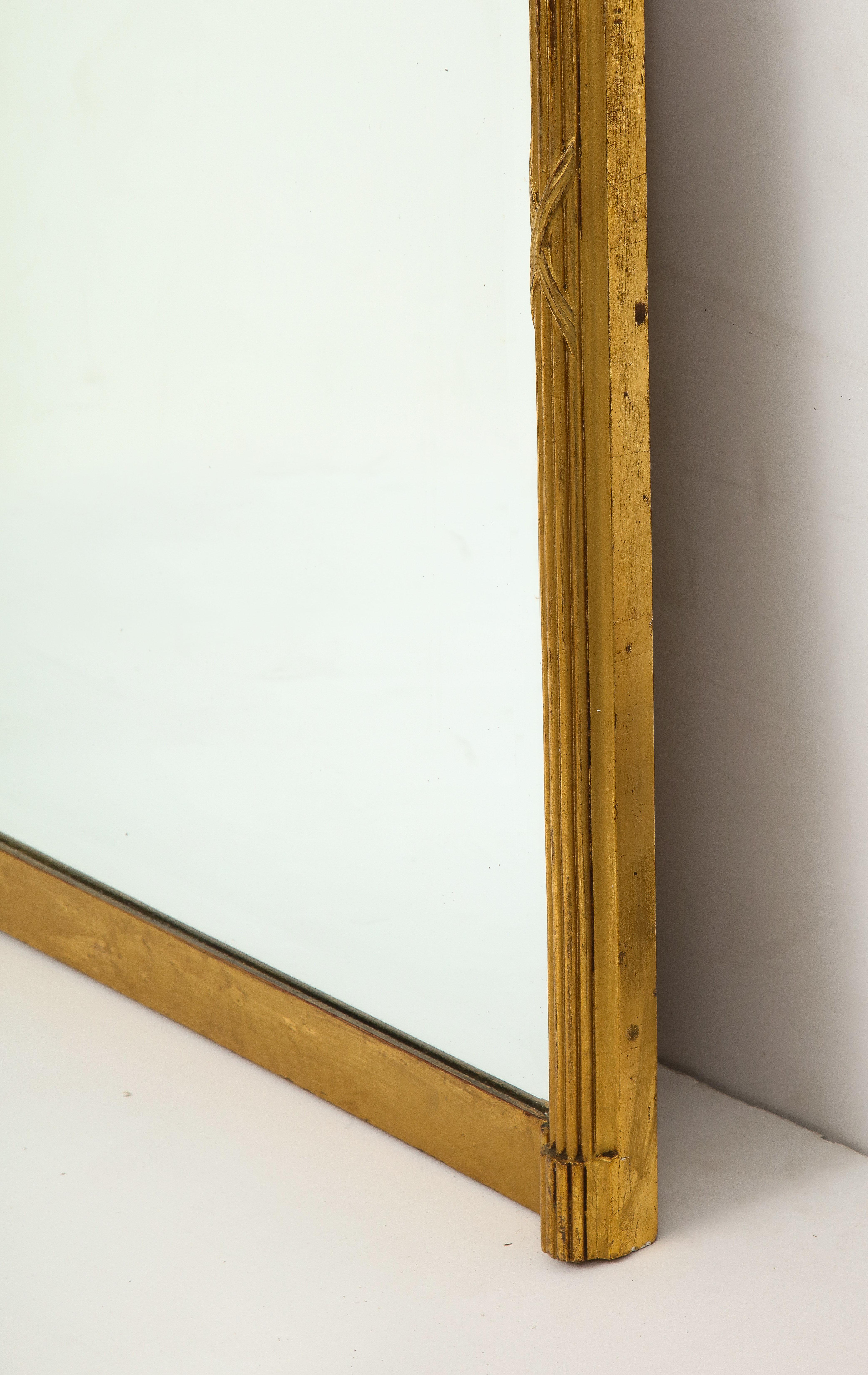 20th Century French Louis XVI Style Gilt and Gesso Over-Mantel Mirror 6