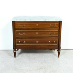 20th Century French Louis XVI Style Maison Jansen Three-Drawer Mahogany Commode