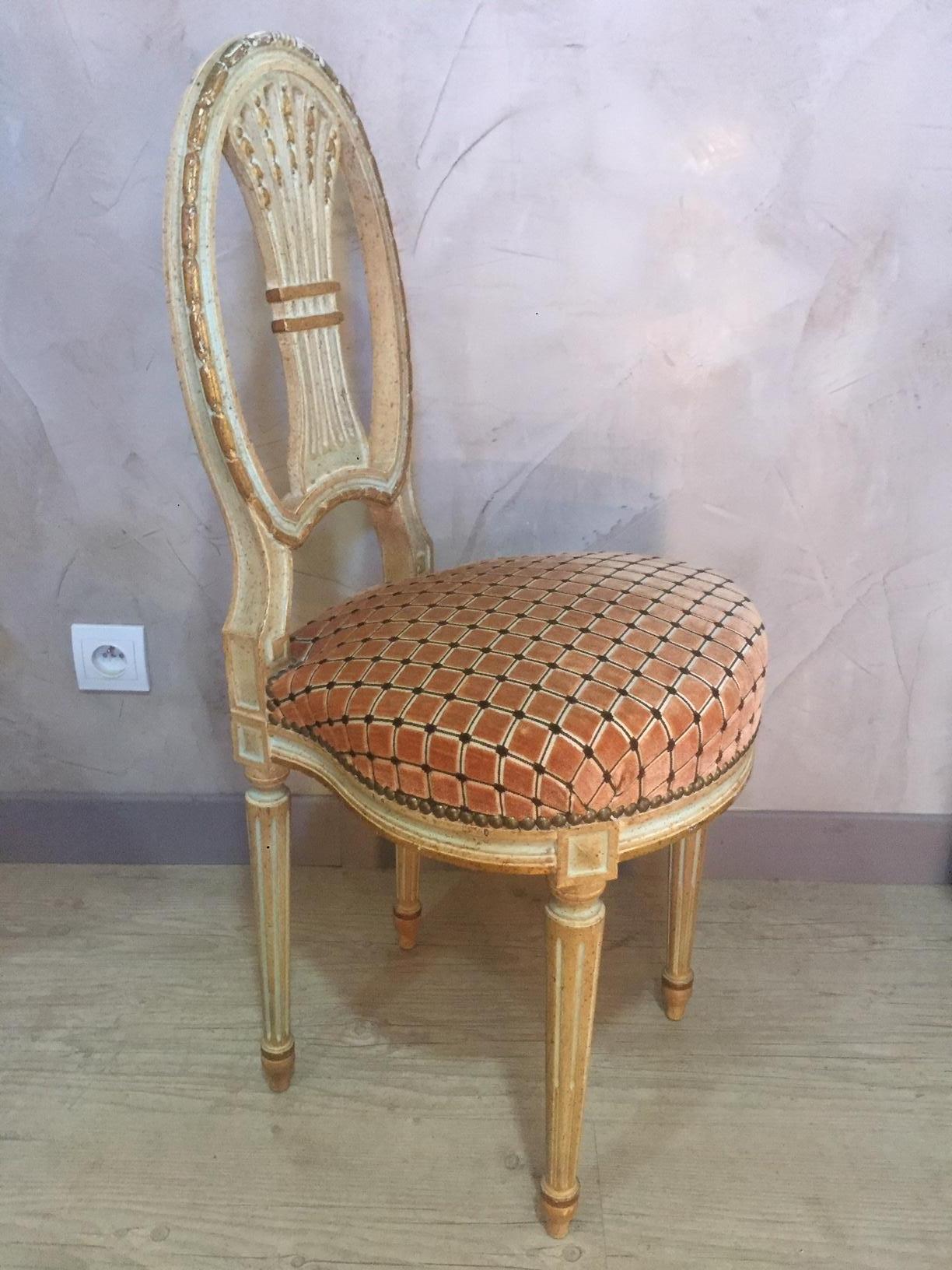 Early 20th Century 20th century French Louis XVI Style Mongolfiere Chair, 1920s