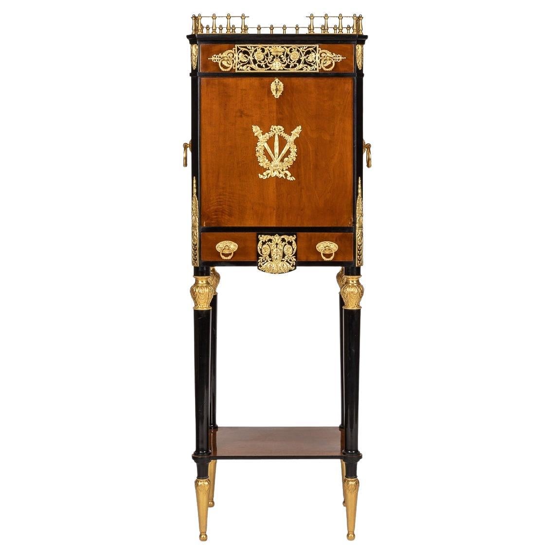 20th Century French Louis XVI Style Ormolu Cutlery Cabinet, c.1900 For Sale