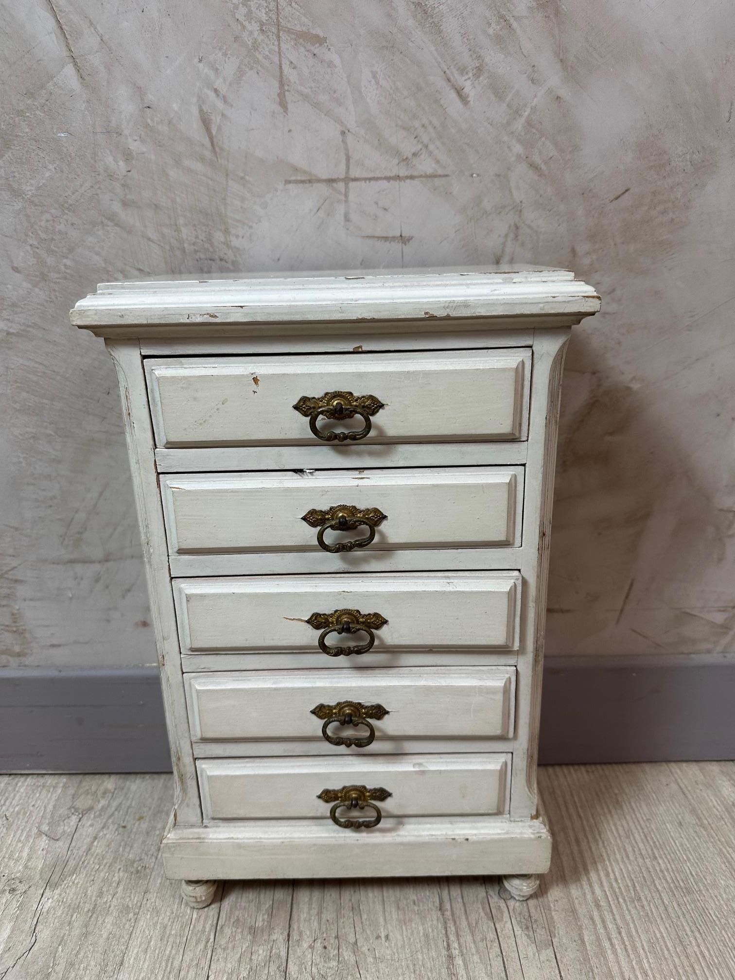 Mid-20th Century 20th century French Louis XVI style Set of Wooden Doll Furniture, 1930s For Sale