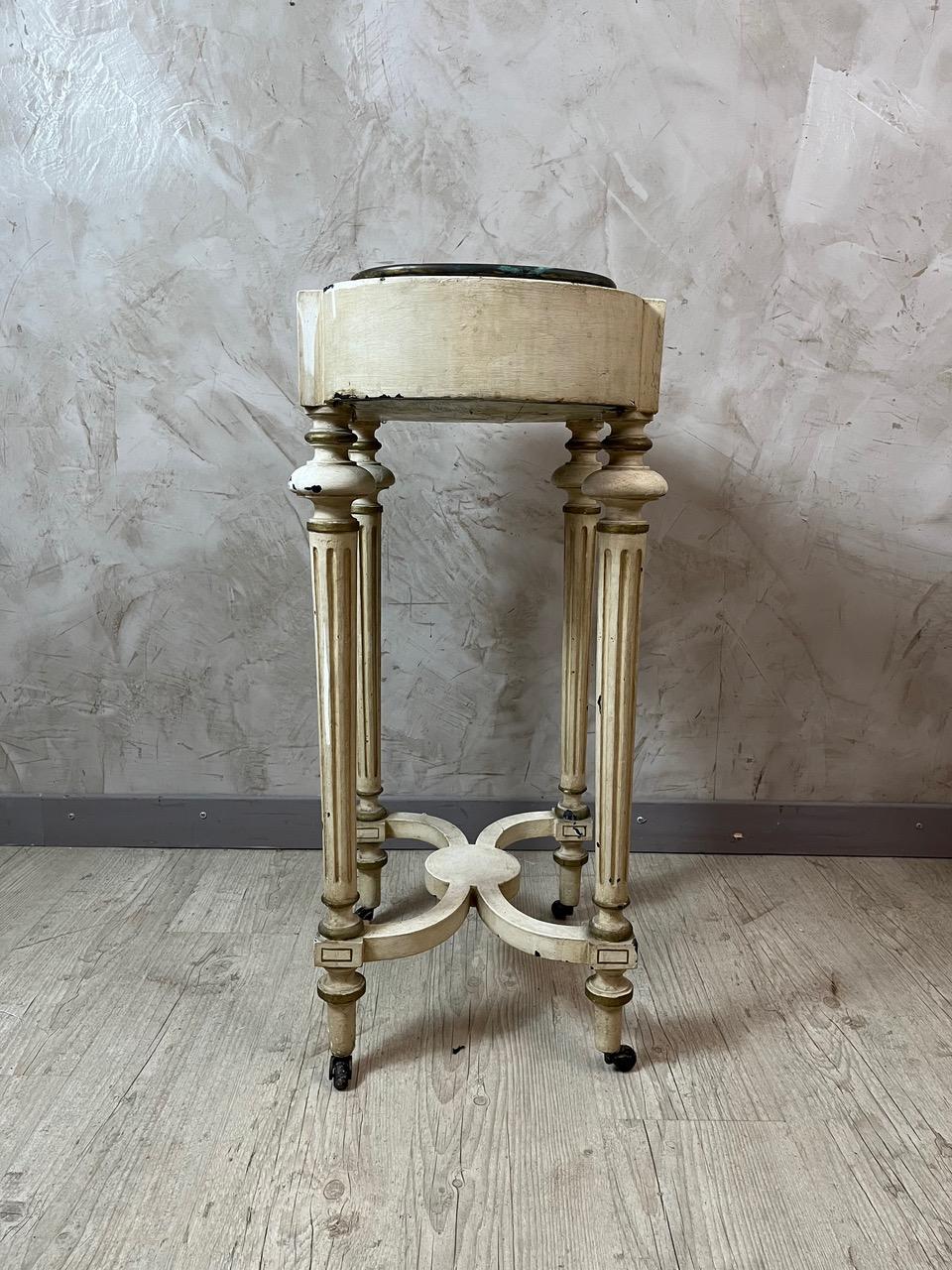 20e siècle Jardinière roulante en bois de style Louis XVI, années 1920 Bon état - En vente à LEGNY, FR