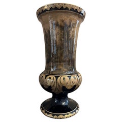 20e siècle Grand vase en céramique française de Luneville, années 1920