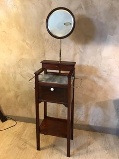 20th Century French Mahogany and Brass Barber Table Work, 1920s