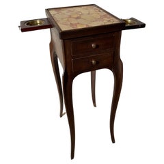 20th Century French Mahogany and Marble Side Table, 1920s
