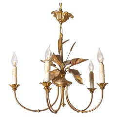 20th Century French Maison Charles-Inspired Gilt Bronze Chandelier