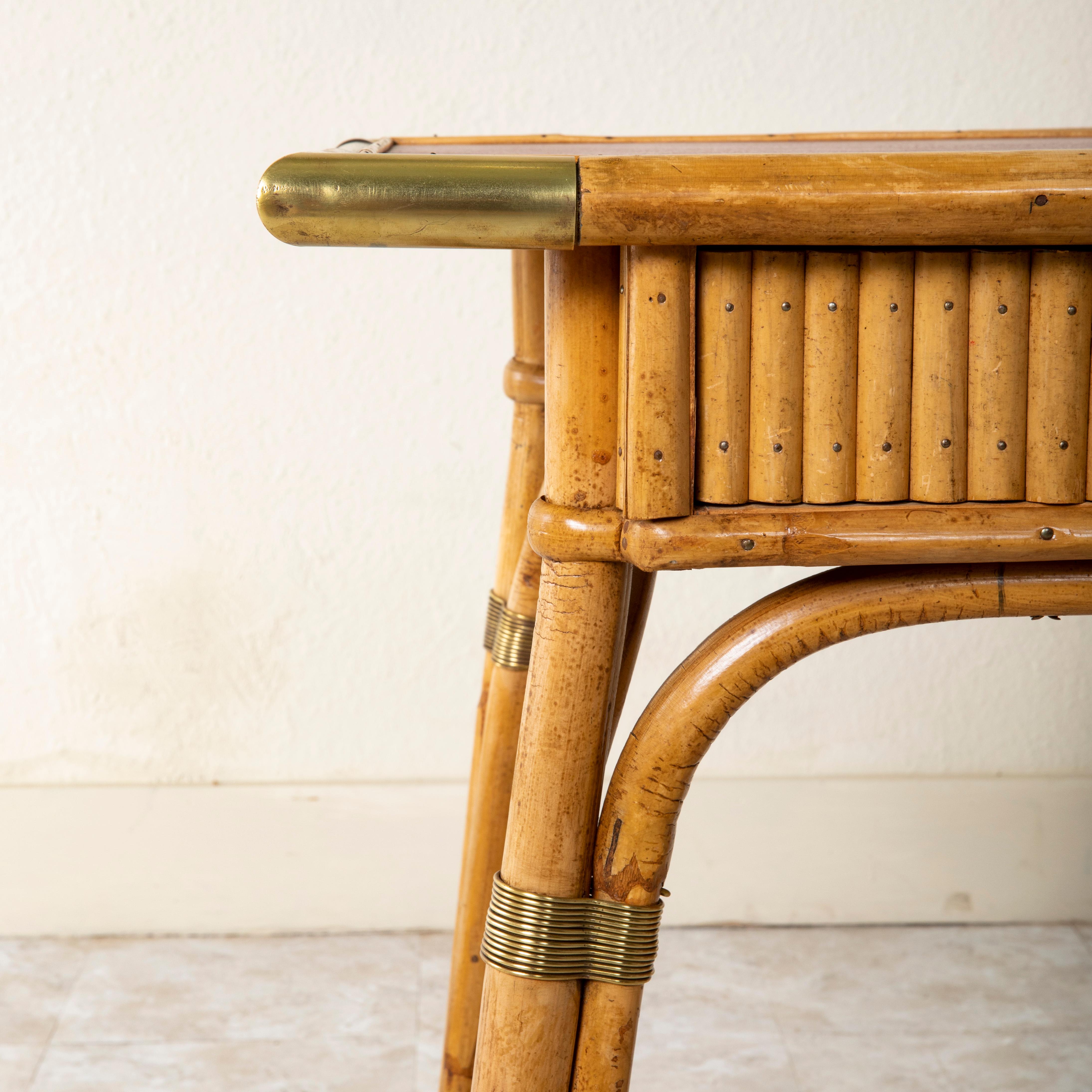 Bureau et chaise en bambou de la Maison Jansen du 20ème siècle, Louis Sognot en vente 7