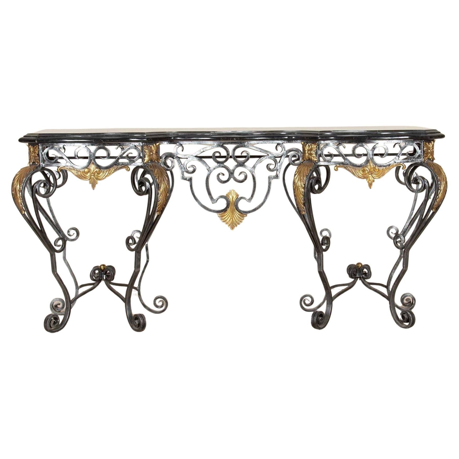 20th Century French Maitland Smith Console Table For Sale
