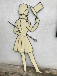 20th Century French Male Metal Silhouette, 1950s