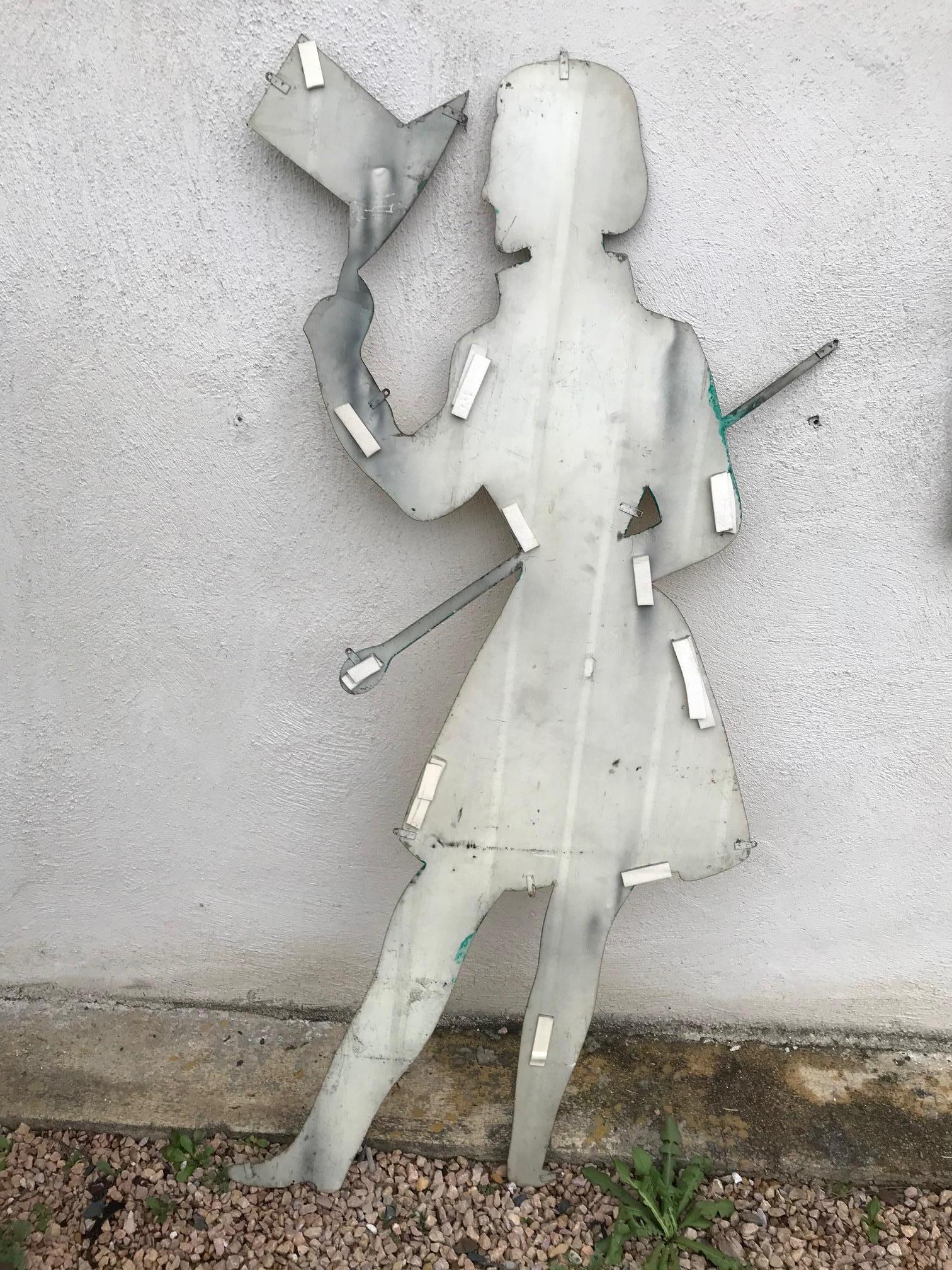 20th Century French Male Metal Silhouette, 1950s For Sale 2