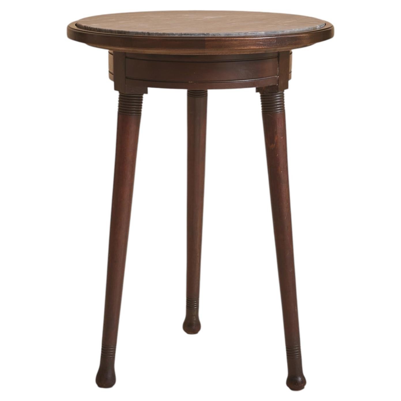 20th Century French Marbe Guéridon Accent Table