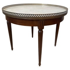 20th Century French Marble and Brass Bouillotte Coffee Table, 1950s