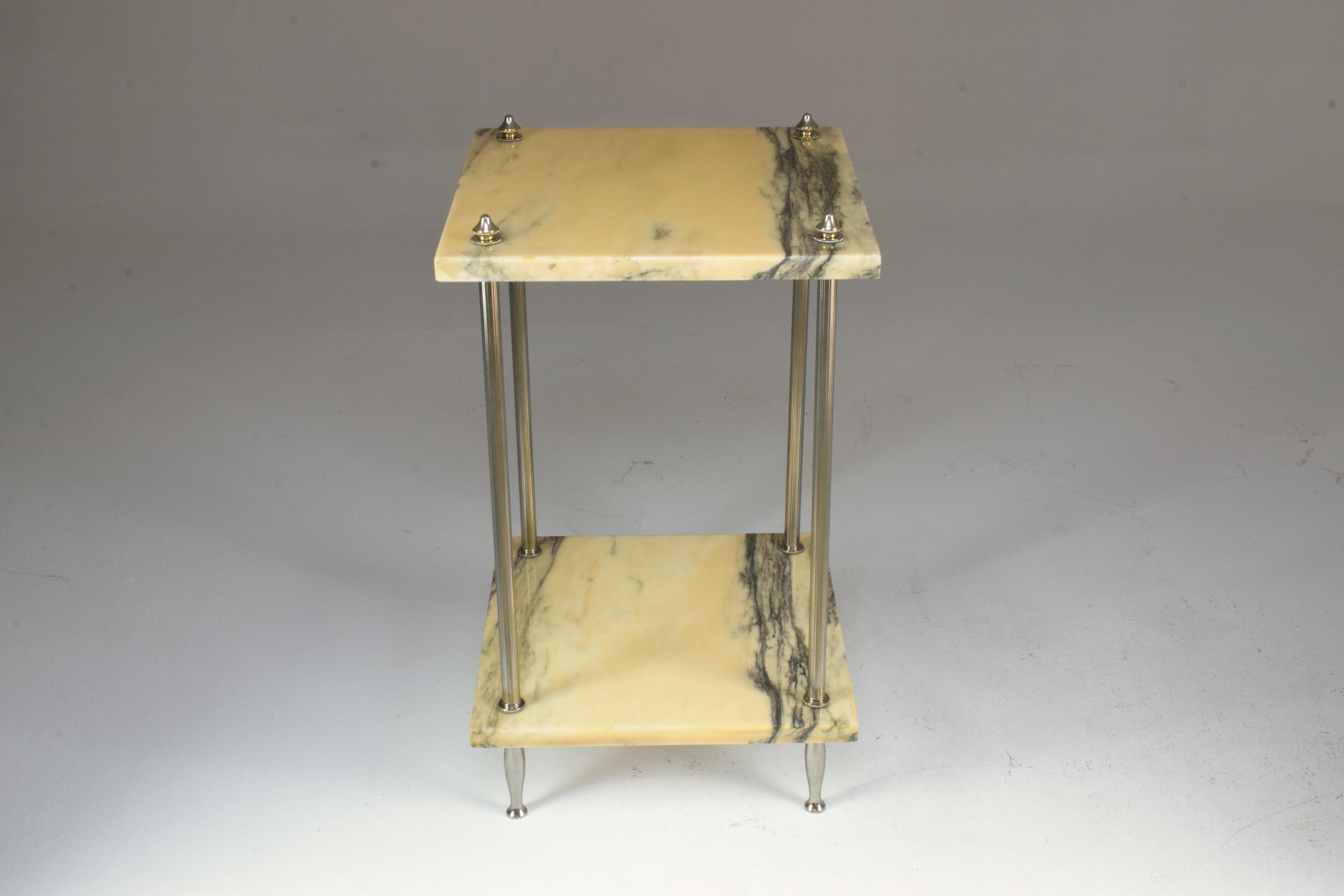 Mid-Century Modern 20th Century French Marble Console Table, 1970s