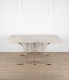 20th Century French Marble Top Butchers Table