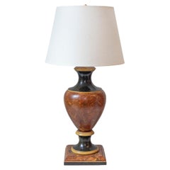20th Century French Marble Urn Table Lamp with Gold Accents