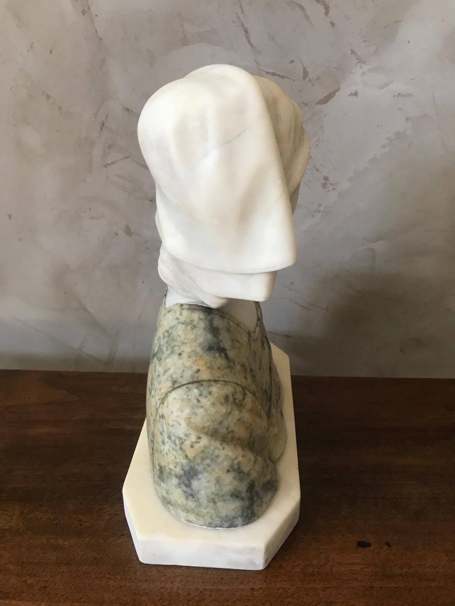 20th Century French Marble Woman Bust, 1920s 3