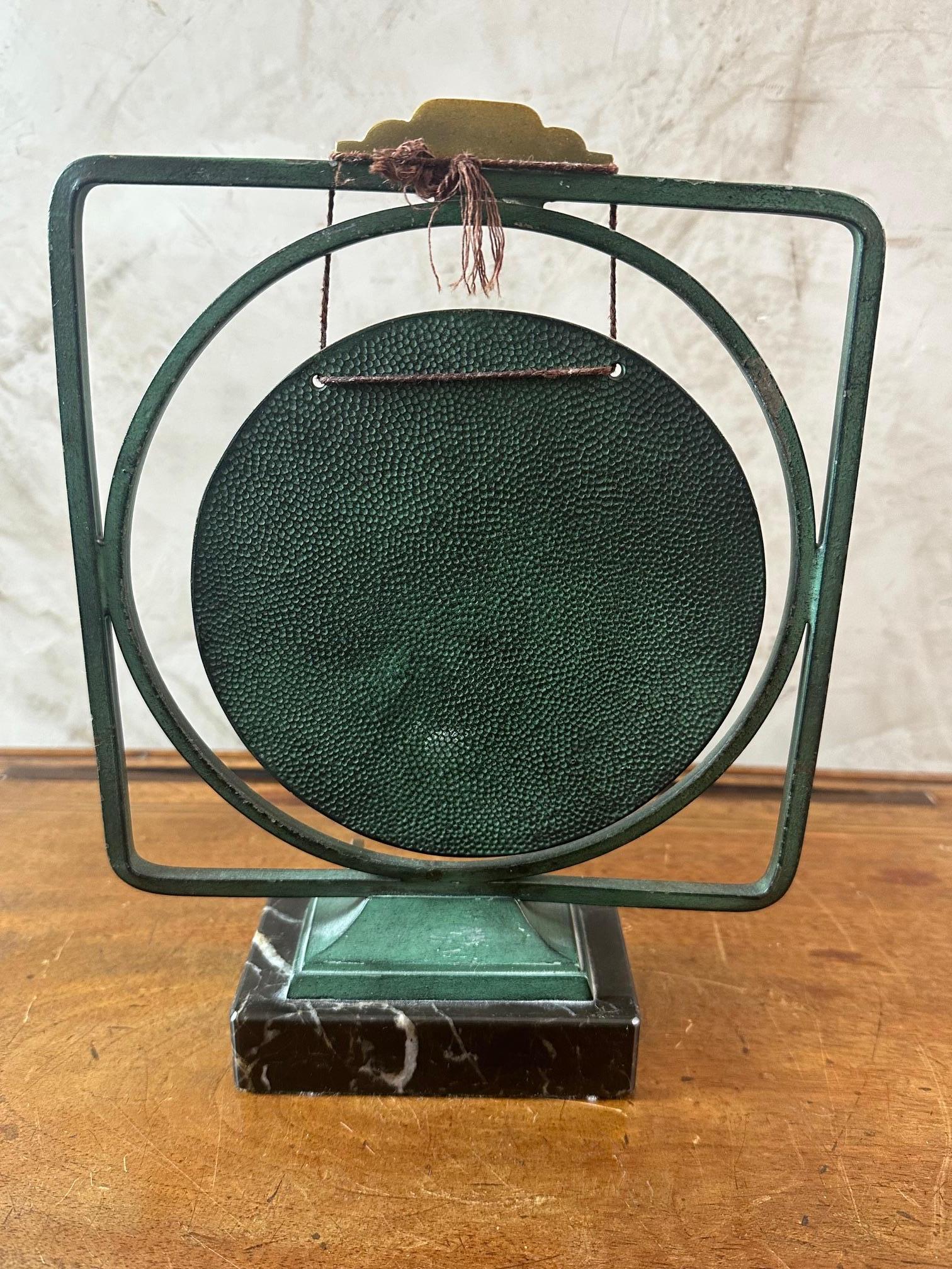 20th century French Max le Verrier Bronze Table Gong, 1930s 3