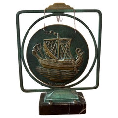 Gong de table en bronze Max Le Verrier du 20e siècle, années 1930
