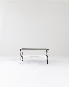 20th Century French Metal and Glass Coffee Table