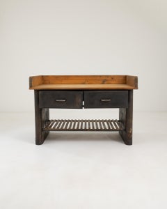 20th Century French Metal and Wooden Bakery Table