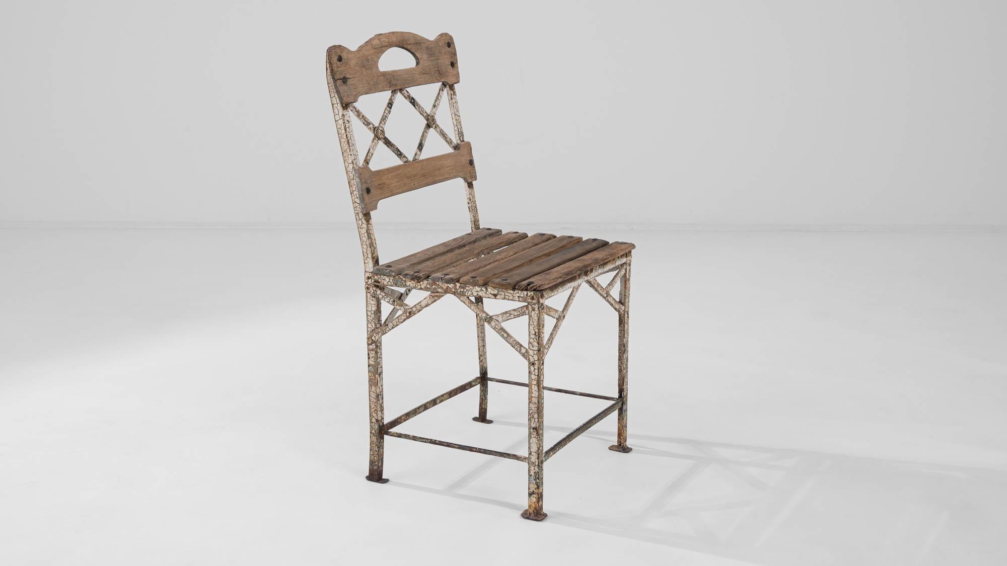 20th Century French Metal and Wooden Chair  6