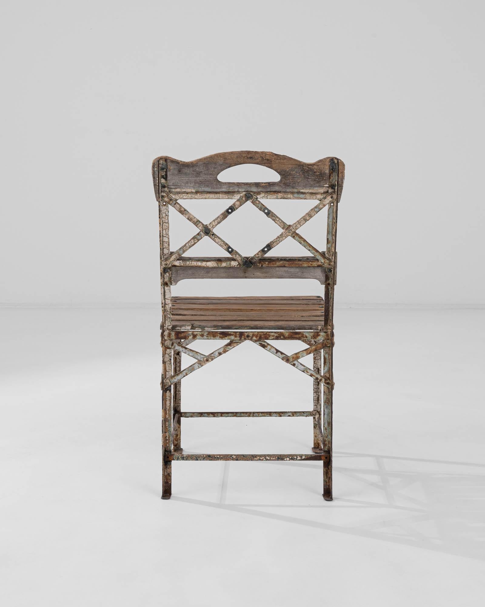 20th Century French Metal and Wooden Chair  3