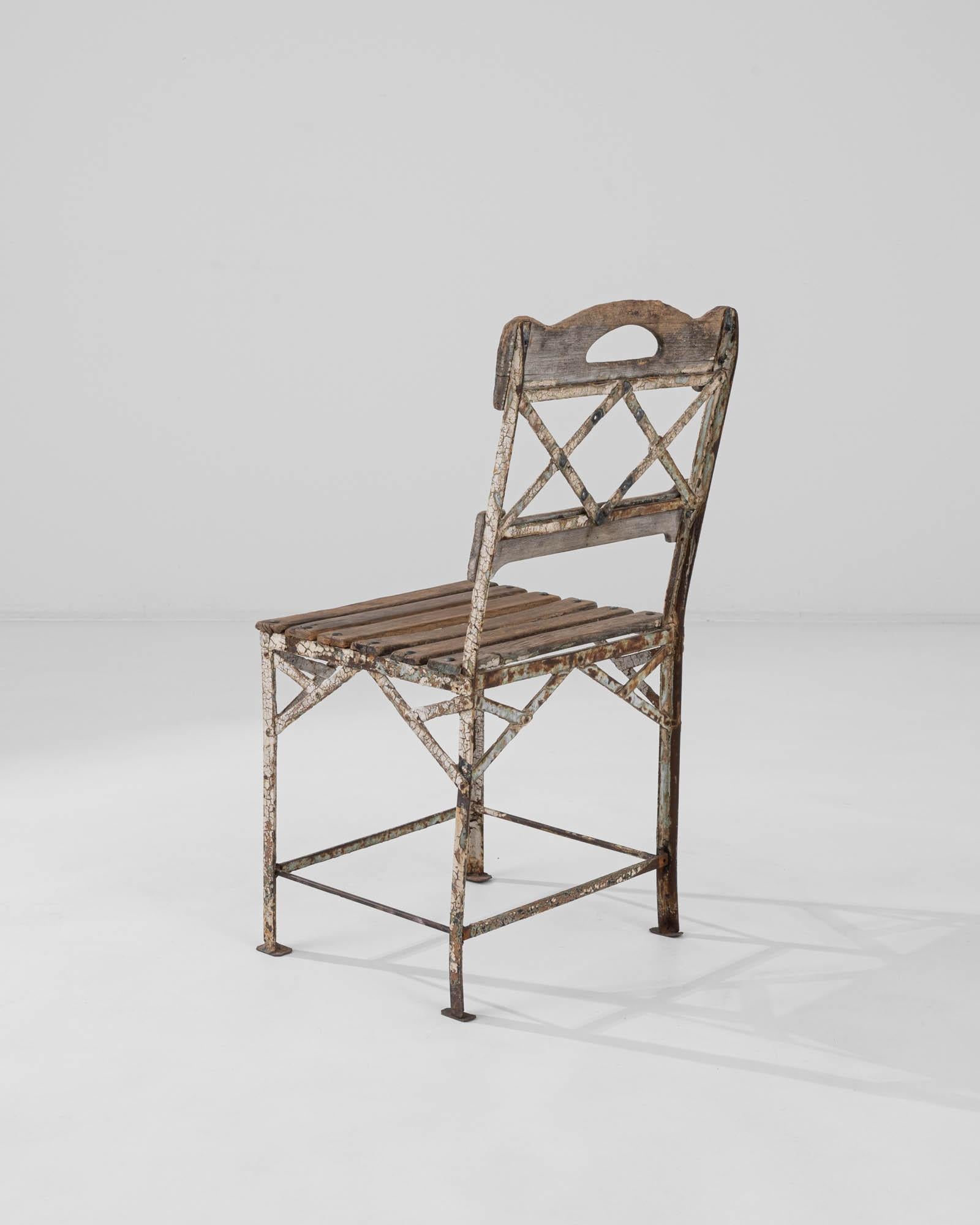 20th Century French Metal and Wooden Chair  4