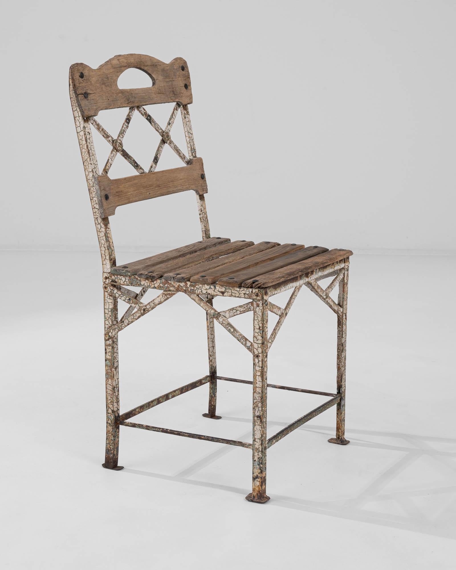 20th Century French Metal and Wooden Chair  5