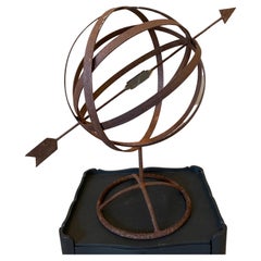 Retro 20th Century French Metal Armillary Sphere