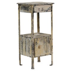 20th Century, French, Metal Bedside Table